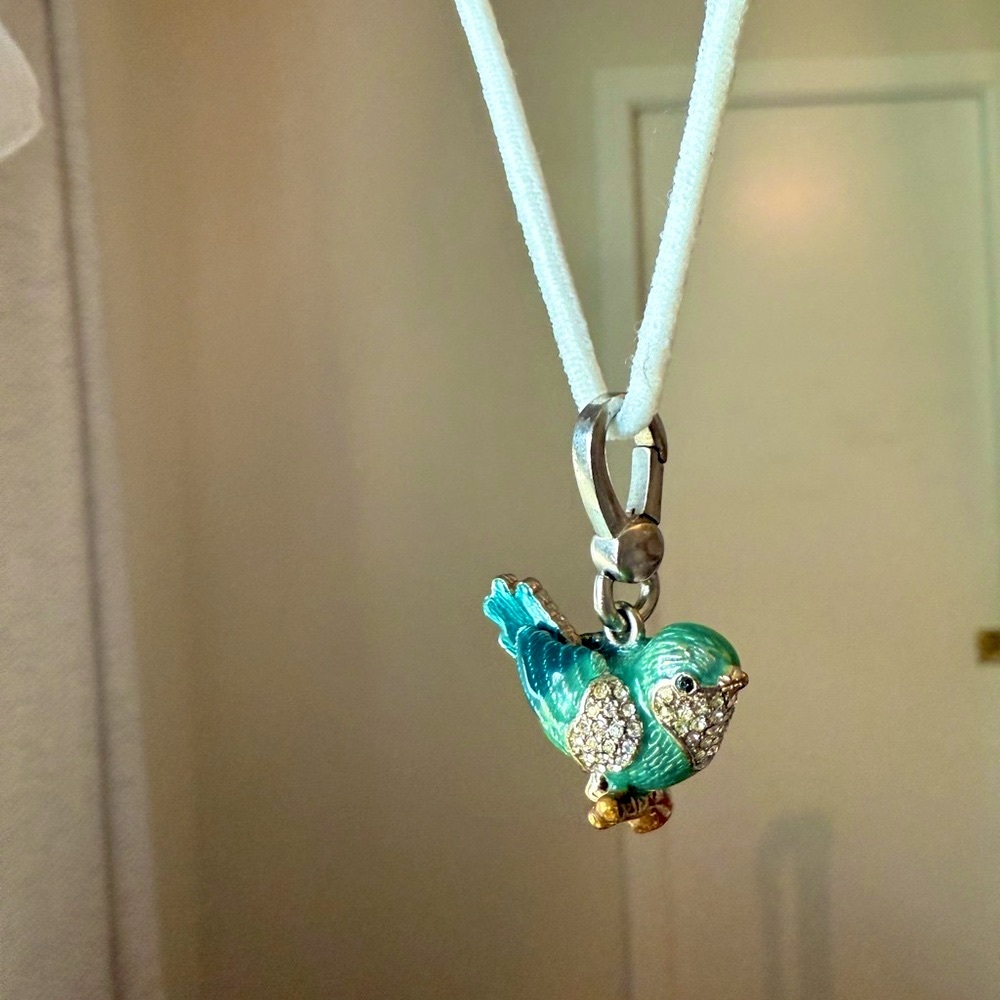 JUICY COUTURE Pave Blue Sparrow Bird Charm - YJRU3871 - Retired 2010 Vintage